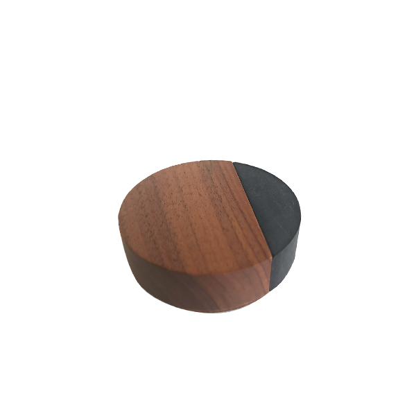 Odbojnik puk - stoper za vrata orah 65x24mm