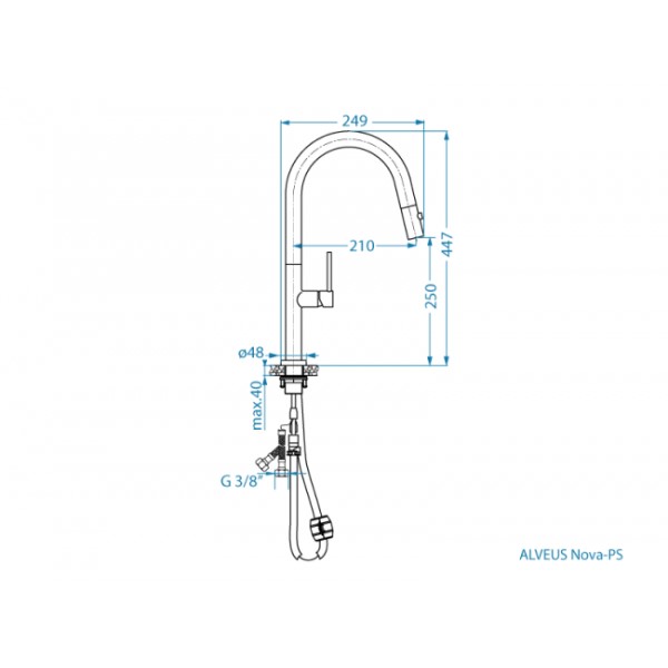 Slavina alveus inox nova-ps monarch bronze mat