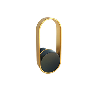 Civiluk ORBIT- kuka ovalna crno-zlatna 45x105x45mm